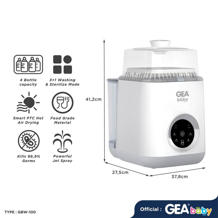 Gea Baby GBW-100 Deluxe Auto Bottle Washer & Sterilizer Dryer 3 Gea Baby GBW-100 Deluxe Auto Bottle Washer & Sterilizer Dryer 3