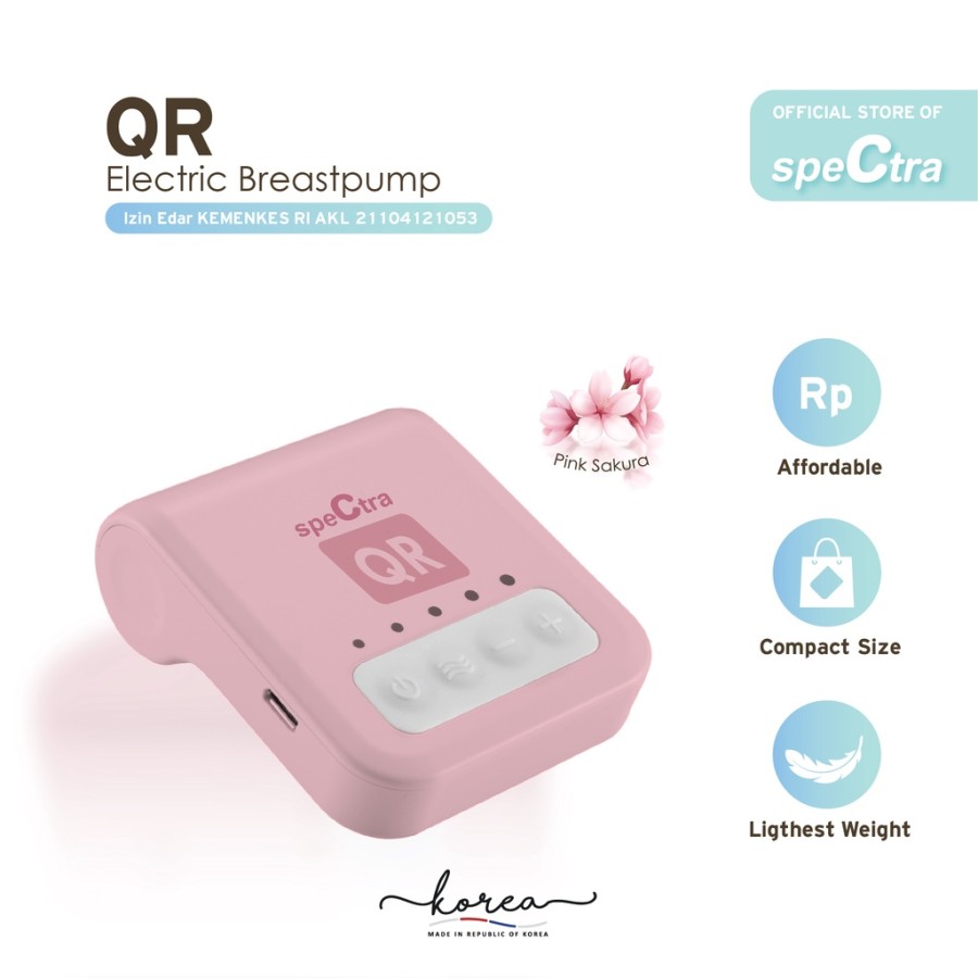 Spectra QR Double Electric Breastpump Rechargeable – Pink