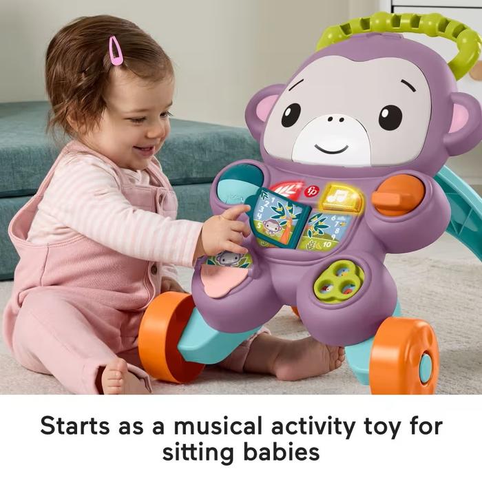 Fisher Price Purple Monkey Push Walker 4 Fisher Price Purple Monkey Push Walker 4