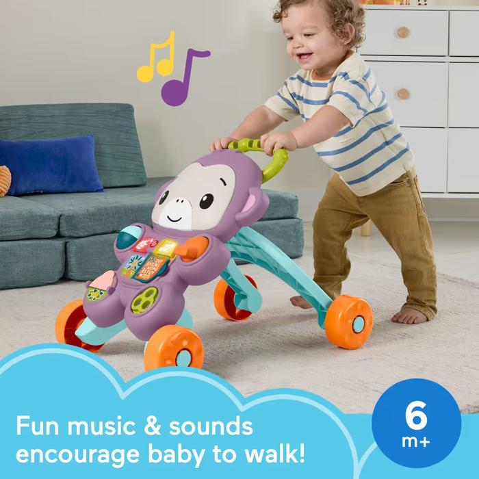 Fisher Price Purple Monkey Push Walker 5 Fisher Price Purple Monkey Push Walker 5