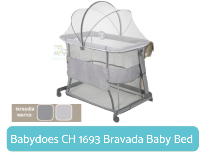 Babydoes 3in1 Bravada Bedside Baby Box – Light Grey