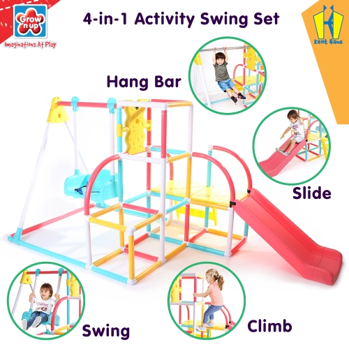 Grow N Up 4 in 1 Activity Climb Swing Set