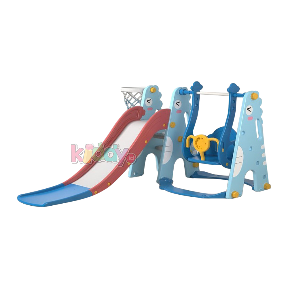 Happy Play Dino Slide and Swing – Red Blue