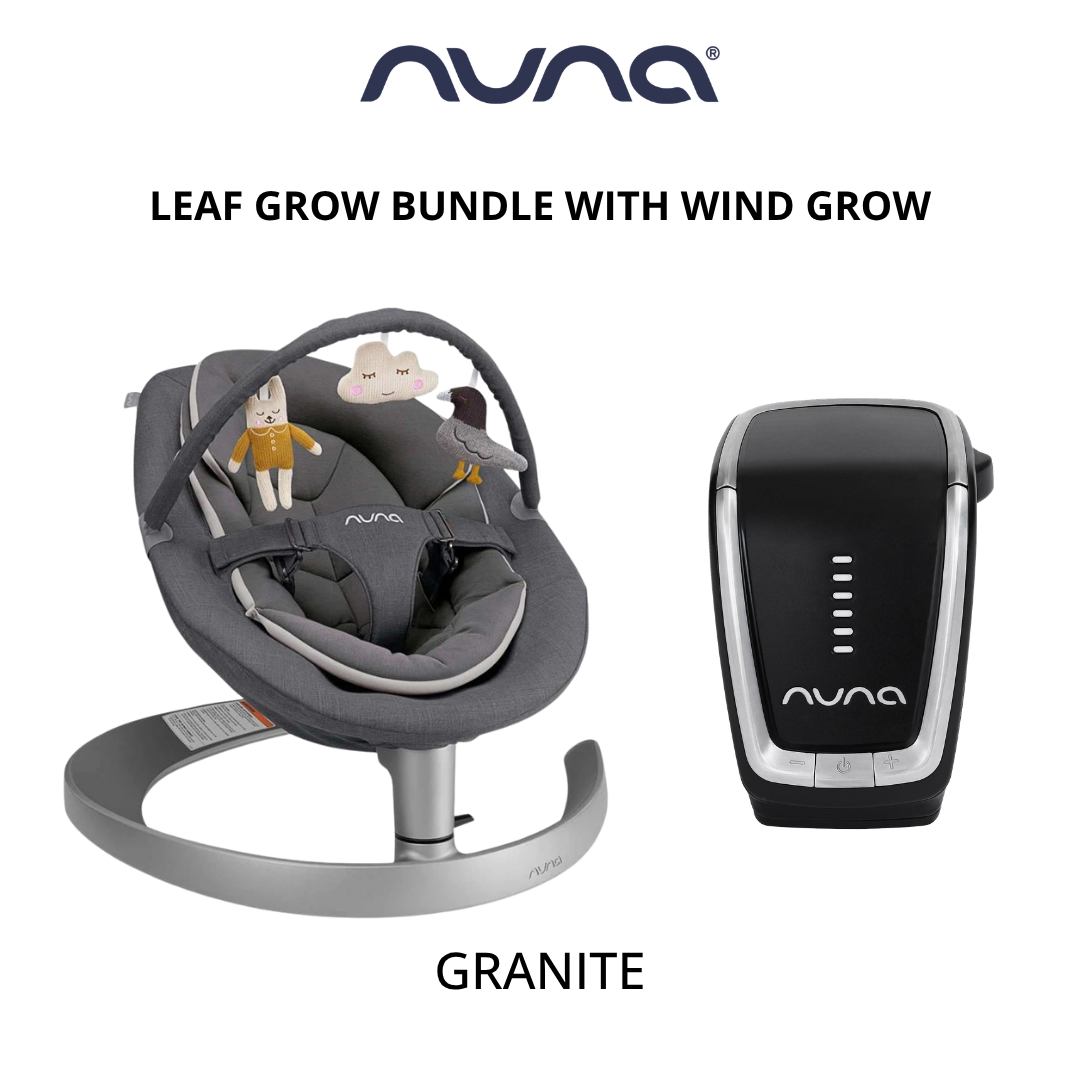 Nuna Leaf Grow – Granite (Include Toybar) + Nuna Wind