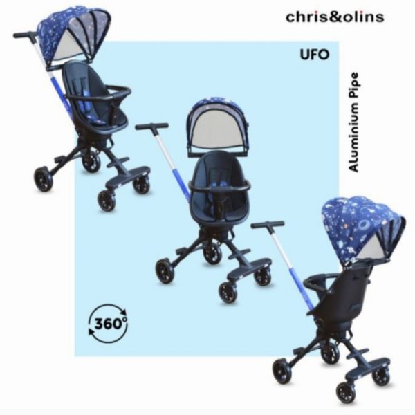 Chris Olins UFO Reversible Stroller – Blue 2