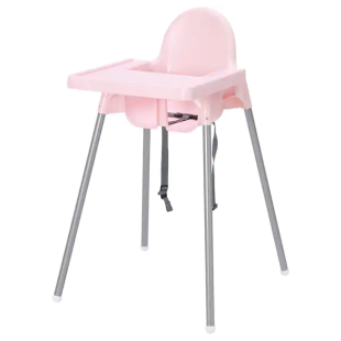 Ikea Antilop Baby High Chair With Tray – Pink (Dengan Sabuk Pengaman)