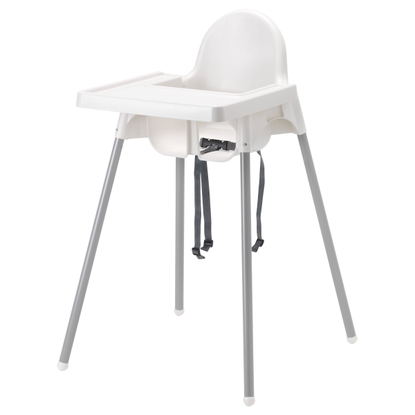 Ikea Antilop Baby High Chair With Tray – White (Dengan Sabuk Pengaman)