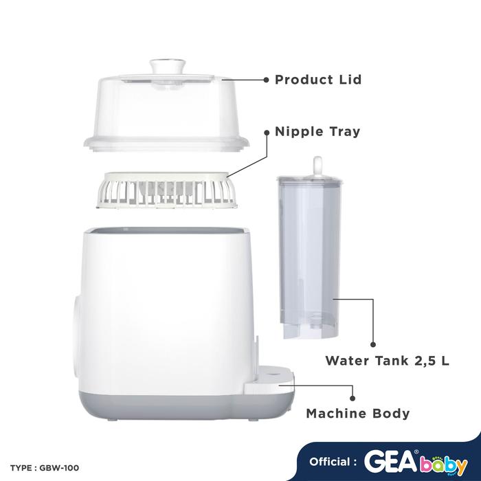 Gea Baby GBW-100 Deluxe Auto Bottle Washer & Sterilizer Dryer 5 Gea Baby GBW-100 Deluxe Auto Bottle Washer & Sterilizer Dryer 5