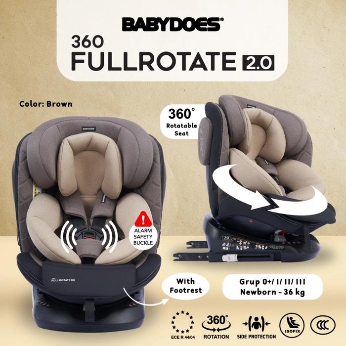Babydoes 360° Full Rotate 2.0 Isofix Car Seat – Beige 3 Babydoes 360° Full Rotate 2.0 Isofix Car Seat – Beige 3
