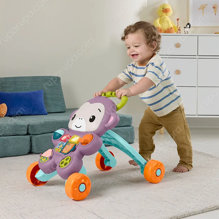 Fisher Price Purple Monkey Push Walker 3 Fisher Price Purple Monkey Push Walker 3