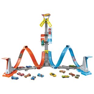 Hot Wheels Loop & Launch Track Set (include 6 Cars)