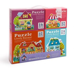 Mideer Advance Level 2 Puzzle – Lively Bazaar (4 box)