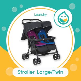 Laundry Stroller Large / Twin – Sparkling Clean (Noda Berat)