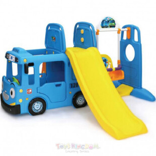 Yaya Tayo Bus 4in1 Slide & Swing – Blue